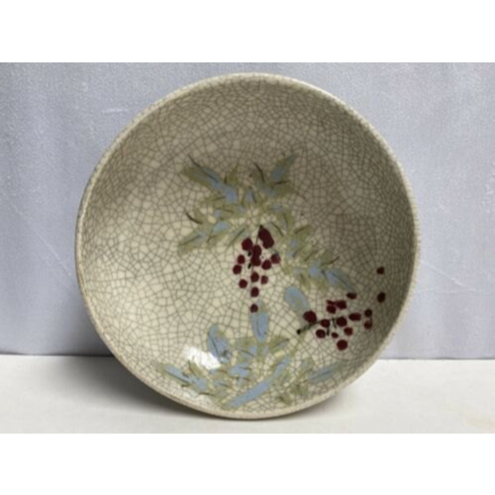 Antique‎ Qing Dynasty Crackle Glaze Hand Painted Pottery Bowl Great Condition!